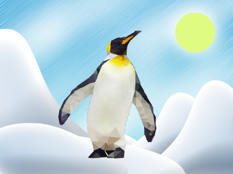 Penguin Poly-Art- POLYART PLAZA WEEKLY CHALLENGE