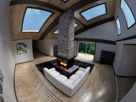 3D House with Reflections