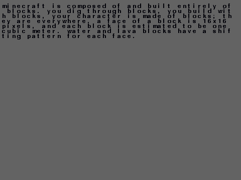 render text