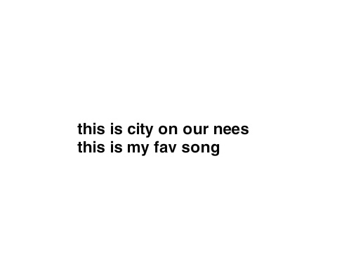 city on our nees