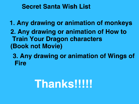 Secret Santa Wish List