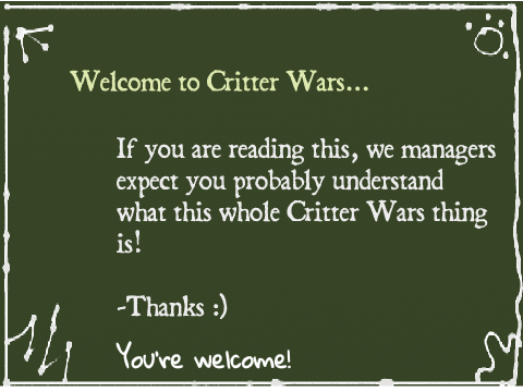 CritterWars Signup - KarmaDoes