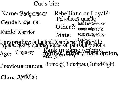 Warrior cat game try-outs! remix