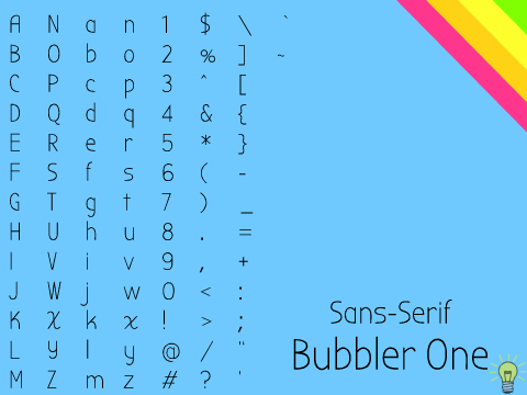 Font Upload: Bubbler One