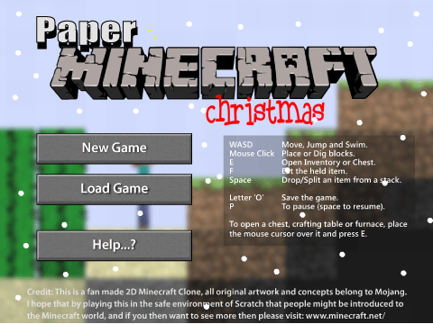 Paper Minecraft christmas   