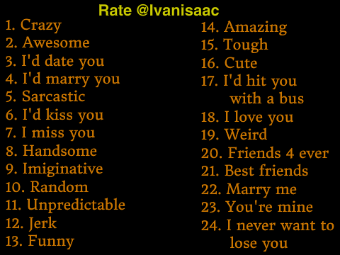 Rate Me :D