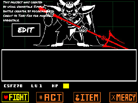 Undertale Asgore Battle