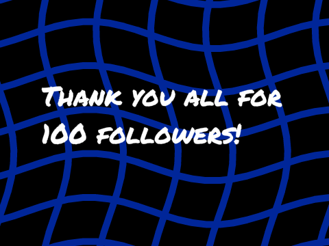 Thank you all for 100 followers!