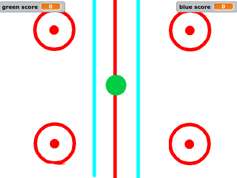 air hockey (dumb physics)