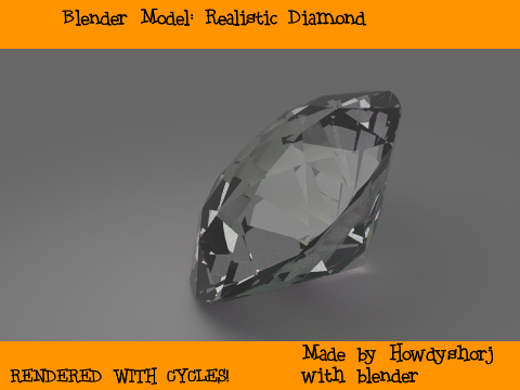 Blender model: Realistic Diamond