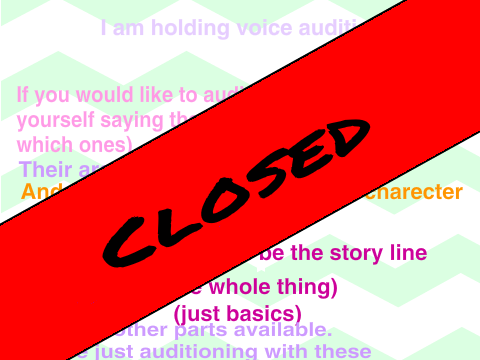  I am holding Voice auditions CLOSED