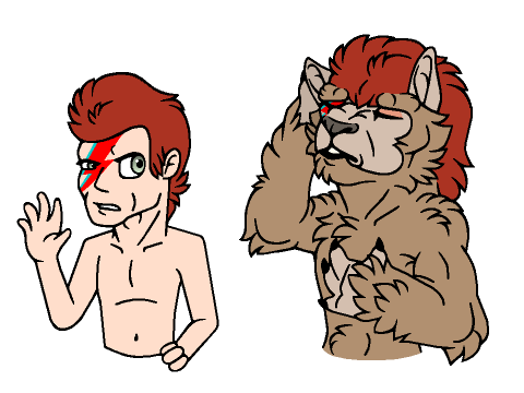 Celebs as Werewolves - David Bowie
