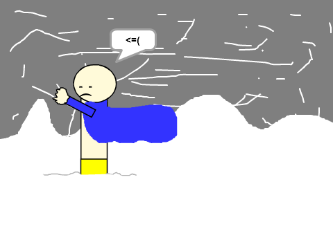 Add yourself caught in a BLIZZARD