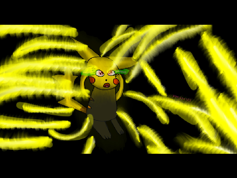 "Dark Pikachu," (Pokemon Fanart)