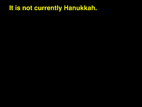 Live Hanukkah Menorah