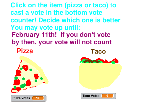 Pizza v.s. Tacos