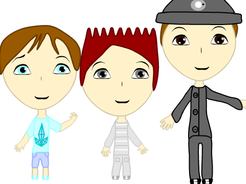 Carlos, Daniel, and Alex characters remix remix