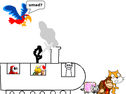 Add Yourself Running From The I Like Trains Kid (Or Add Yourself In The Train)