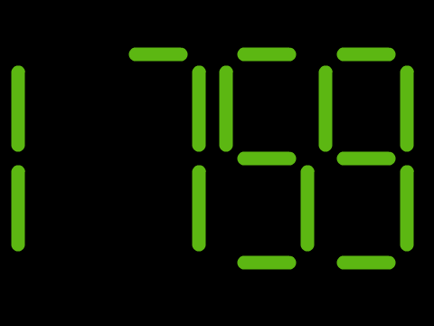 Almost 1s1s Digital Clock