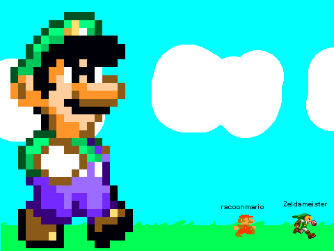 add yourself running from giant luigi