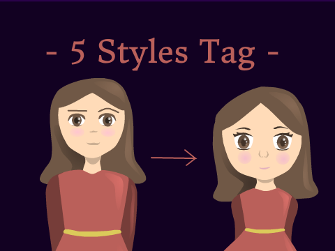 ✎ 5 Styles Tag ✎