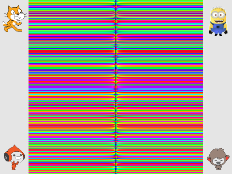 1 Line Challenge- Ripped Rainbow