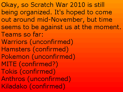 Scratch War Twenty Ten Introduction