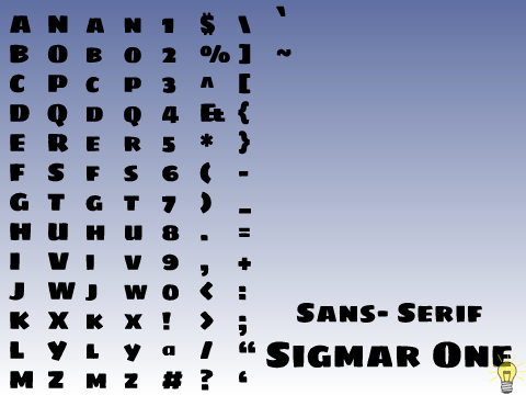 Font Upload: Sigmar One
