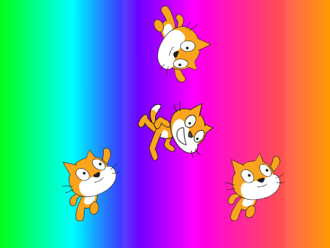 Rainbow Scratch Cat