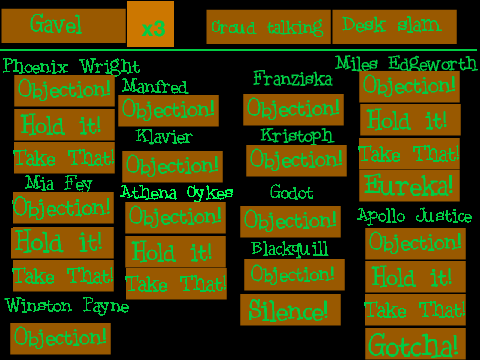 Ace Attorney Soundboard-Objectionator. 12.2