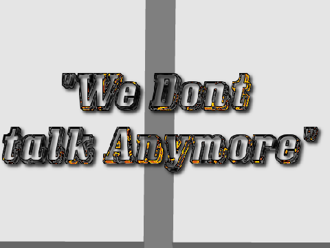 "We Dont talk Anymore"