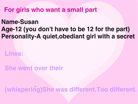 Audition for the Girl's Parts