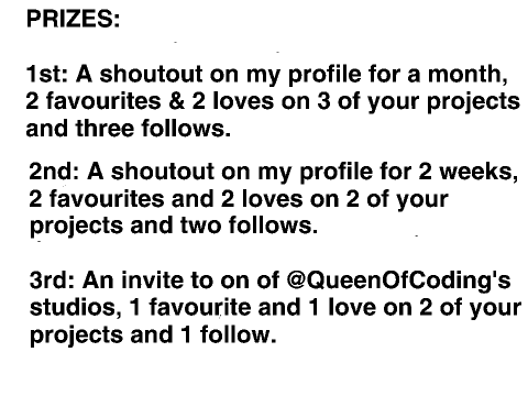 @Queen0fCoding2's raffle! 