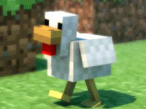 That's one happy chicken... :P