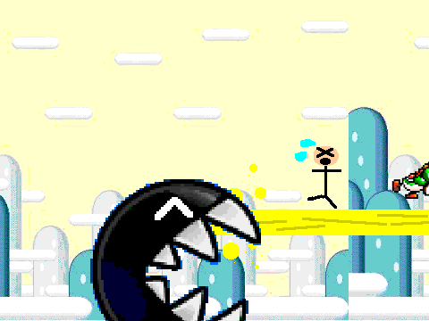Add yourself running away from a giant Chaim Chomp!