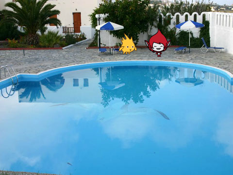 At the pool