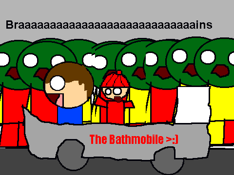 Add yourself to the bathmobile escaping zombies