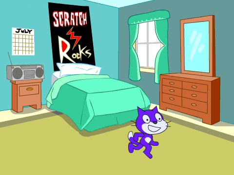 The colorful cat that ran at the speed of light
