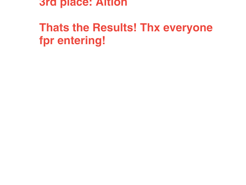 Intro contest RESULTS