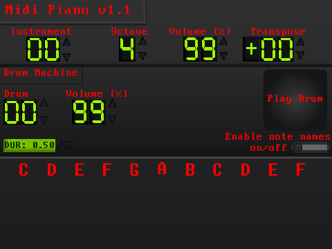 Midi Piano/Drum Machine v1.1