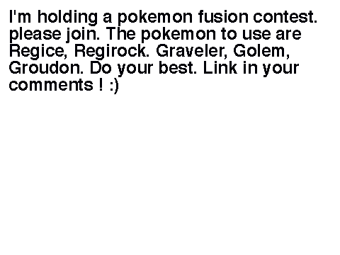 *Pokemon Fusion Contest*