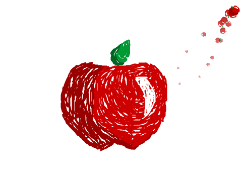 ~ apple scribble art ~