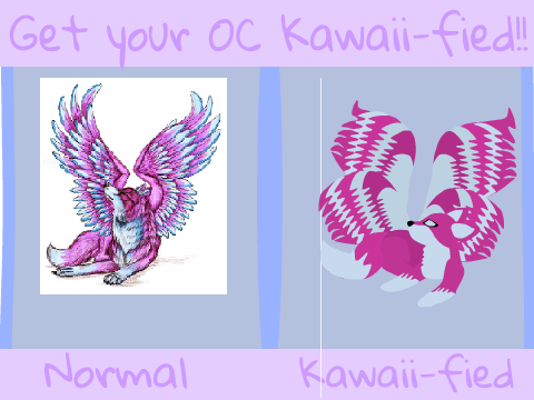 Get your OC Kawaii-fied!! For  Ice_ Wolf57 !!