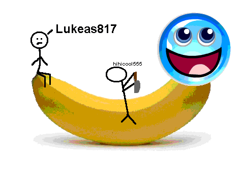 add your person on the banana!
