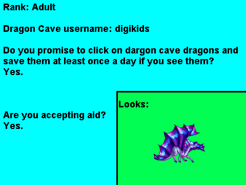 Digikids' Dragon Savers Membership Card