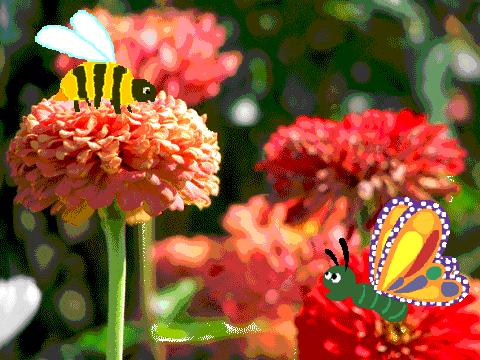 Bee and Butterfly