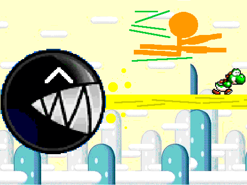Add yourself running away from the big Chain Chomp!