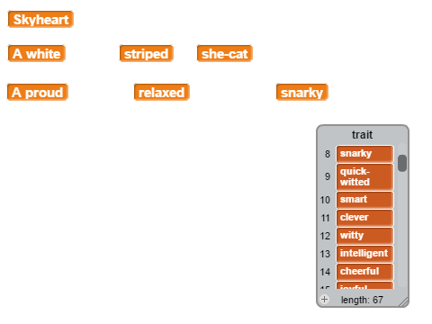 Warrior Cat Text Generator W.I.P V 0.1