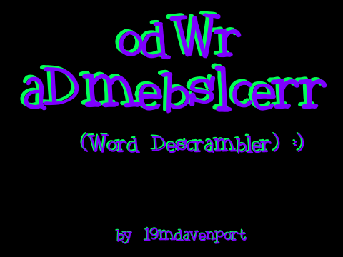 Word Descrambler