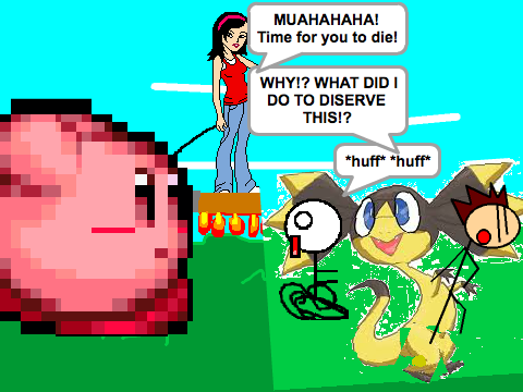 Add yourself running from a Giant Kirby! remix remix remix remix